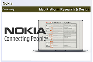 With Nokia I was researching and designing for various applications and platforms across their range of devices.